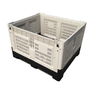 Trung Quốc Có Thể Gập Lại Đóng Mở Thùng Nhựa Stackable Rau Thùng - Product Image 1