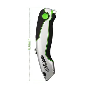 The Knife Retractable With Rubber Handle Industrial Safety Utility Knife