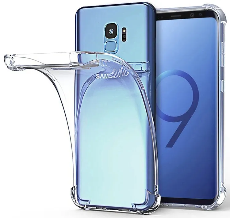 Coque de téléphone Samsung résistant aux chute et en silicone, étui transparent en TPU pour Galaxy S10 plus, S7, S8, S9 edge, NOTE 8, 9