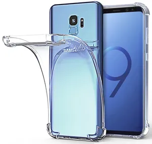 Anti-vurmak silikon samsung kılıfı Galaxy S10 artı S7 S8 S9 kenar TPU temizle kapak için samsung not 8 not 9