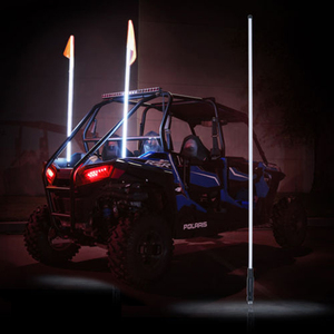 Antenne lumineuse LED blanche de 5 pieds, drapeau <span class=keywords><strong>Polaris</strong></span> RZR tout-terrain - Product Image 2