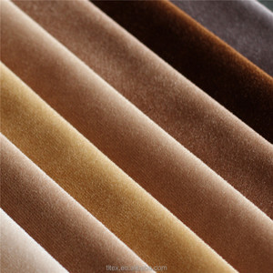 Tissu de velours brillant de mode coréenne, chaîne tricotée par la machine à grande vitesse karl-mayer velours en polyester - Product Image 3