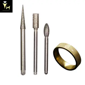 고품질 보석 MCD & PCD 다이아몬드 회전 도구 다이아몬드 포인트 세트 burs 드릴 비트 보석 만들기 엔드 밀 도구
