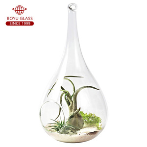 <span class=keywords><strong>Maceta</strong></span> colgante de vidrio de borosilicato transparente hecha a medida, Terrario de plantas de aire, decoraciones para el hogar para velas suculentas - Product Image 5