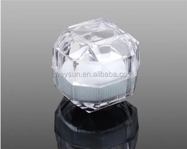 Cristallo acrilico trasparente anello box/Contenitore di Monili scatole Caso/Regalo