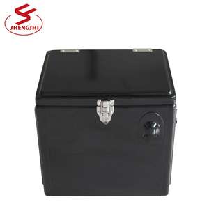 Enfriador de hielo vintage de metal negro, <span class=keywords><strong>caja</strong></span> de refrigeración personalizada de <span class=keywords><strong>15</strong></span> <span class=keywords><strong>litros</strong></span> - Product Image 3