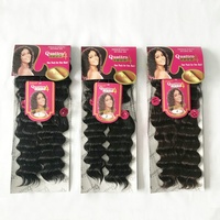 Tendance Haute Qualité Sénégalaise Torsion Crochet Tressage Cheveux Synthétiques En Vrac Quattro brésilienne Vague Profonde 4 pièces de couleur naturelle