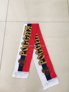 مخصص تصميم الحرير طباعة الشاشة روسيا العلم وشاح مشجعي كرة القدم - Product Image 2