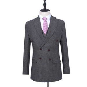 MA113 — <span class=keywords><strong>costume</strong></span> d'affaires en laine pour hommes, avec deux boutons, personnalisé, nouveau Design chinois, coupe Slim, épais, collection automne/hiver <span class=keywords><strong>2022</strong></span>, 3 pièces - Product Image 6