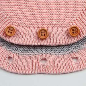 <span class=keywords><strong>Bambino</strong></span> appena nato Delle Ragazze Del Crochet Pagliaccetti Maglia Senza Maniche Vestiti del Maglione Della Banda di Inverno Del <span class=keywords><strong>Bambino</strong></span> Ha Lavorato A Maglia Del Pagliaccetto - Product Image 4