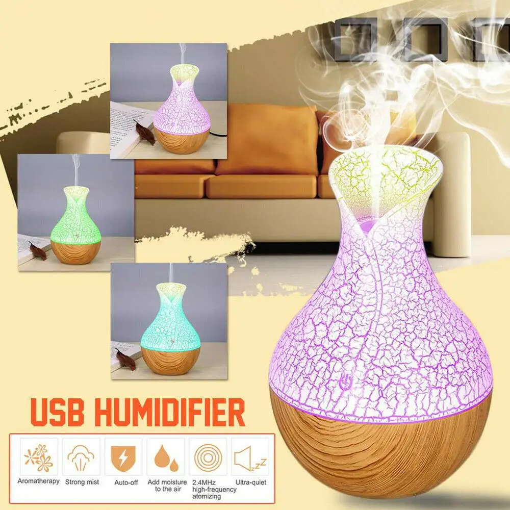 मिनी हवा Humidifier अल्ट्रासोनिक धुंध निर्माता यूएसबी आवश्यक तेल विसारक रात दीपक
