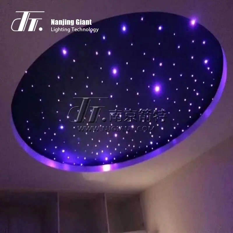 restaurant ceiling light decoration thunder and lightning fireworks star starry fiber optic ceiling
