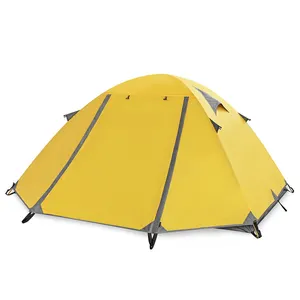 2 اللون طبقة مزدوجة التخييم خيمة 2-3 شخص في الهواء الطلق التخييم الترا خيمة نور 3 أوامر