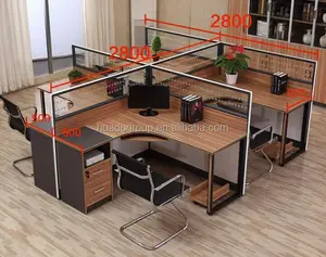 Murah manajerial Kantor workstation/Meja Kantor untuk 4 orang