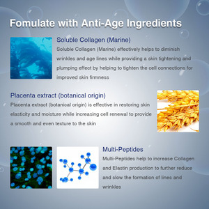 Tétrapeptide d'acide hyaluronique de sérum marin de collagène/ingrédients de fines herbes instantanés d'aloe Vera d'Anti-rides de lifting d'oligopeptide - Product Image 4