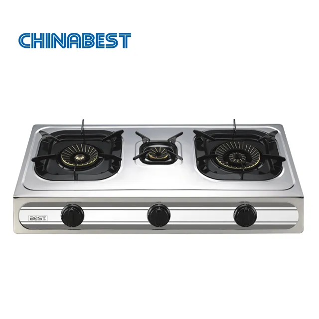 Chinabest 굿 quality (high) 저 (끝 3 버너를 baite 표 gas 스토브 나 gas hob 와) 저 (low) 가격