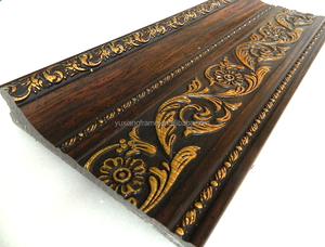 Phổ biến new style đen bằng gỗ tối màu màu sắc với vàng emboss polystyrene nhựa khuôn hồ sơ - Product Image 2