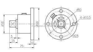 Chave de <span class=keywords><strong>Torque</strong></span> MLC5032 Sensor de <span class=keywords><strong>Torque</strong></span> Estático de Flange Única 500Nm - Product Image 6