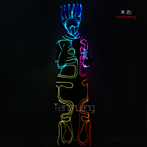 Disfraces de Fibra Óptica con Cambio de Color Súper Geniales con Máscara, Disfraces de <span class=keywords><strong>Robot</strong></span> LED para Bailar - Product Image 3