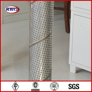 Endüstriyel Paslanmaz Çelik Silindir Delikli Metal Örgü, Sıvı Filtresi için Yuvarlak Delikli, Tarım Endüstrileri Kullanımı - Product Image 2