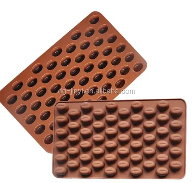 Moldes de silicona para Chocolate en forma de granos de café, gran oferta, China