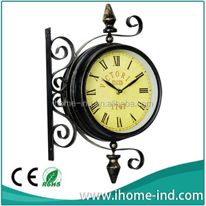 Classici Giardino di Metallo di <span class=keywords><strong>Grandi</strong></span> Dimensioni All'aperto Orologio Impermeabile A Doppia Faccia Orologio della Stazione Innovativo <span class=keywords><strong>Vintage</strong></span> decorativo per la casa <span class=keywords><strong>Orologi</strong></span> <span class=keywords><strong>da</strong></span> <span class=keywords><strong>parete</strong></span> - Product Image 5