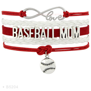 Bracciale da Baseball in Pelle con Charm 'Infinity Love <span class=keywords><strong>All</strong></span> Stars' per Uomo <span class=keywords><strong>e</strong></span> Donna, Prodotto dal Produttore - Product Image 4