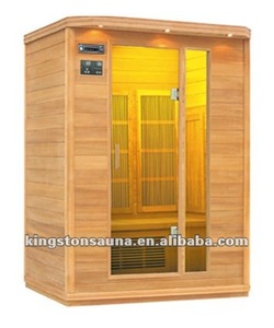 Shenzhen ocio 3 persona del infrarrojo lejano sauna habitación con material de cedro rojo - Product Image 1