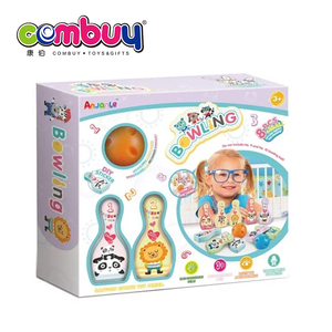 Diy สติกเกอร์กีฬาในร่มเด็กเล่นชุดโบว์ลิ่งพลาสติกของเล่น - Product Image 3