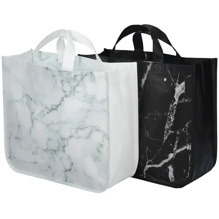 Promotional Customized Laminated Eco Fabric Tote Non-Woven Shopping Bag