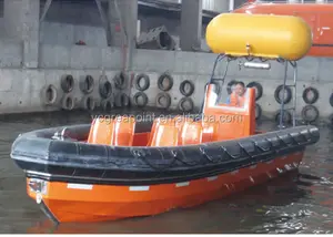 SOLAS FRP Ramp Launching Inflatable Fast Rescue Boat for Sale