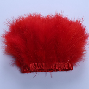 Charming tacchino plume trim a buon mercato tinti di nero marabù della piuma guarnizioni per abiti - Product Image 4