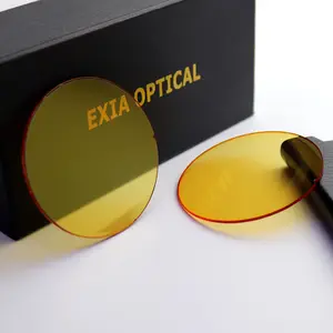 EXIA A49 Sonnenbrille gläser Gold Spiegel gläser Orange Grundfarbe Flache Form 75mm SHMC UV400