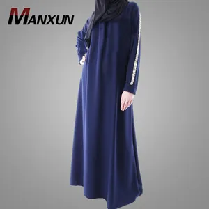 Burqa vestido de manga longa para mulheres, vestido clássico com imagens de design para mulheres