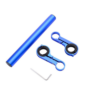 Extension de guidon de vélo de montagne double, MTB 25,4/31,8 mm, support de compteur de vélo en <span class=keywords><strong>carbone</strong></span>, support de lampe frontale, support de lampe - Product Image 5