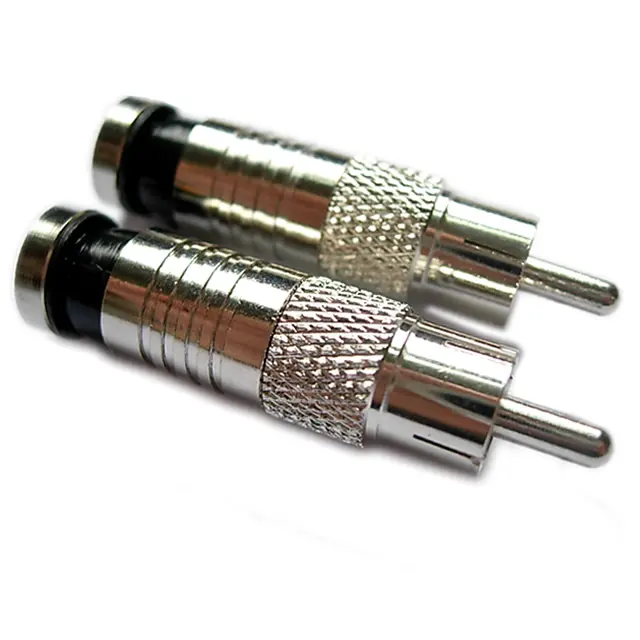 Messing Compression RCA Stecker für RG6 koaxialkabel stecker