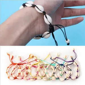 Bracelet de cheville en coquillage pour femmes, 2022 naturel, bijou de plage, fait à la main, Style hawaïen, provenant de thaïlande, réglable, pour dames