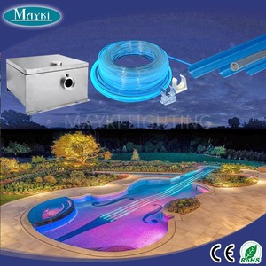 Piscina luces de estrellas de fibra perimetral decorativa con canal de fibra cable de fibra óptica fuente de luz LED - Product Image 5