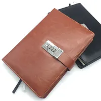 Custom A5 leather journal personalized secret diary with password lock