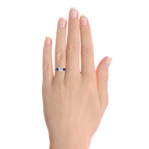 Forma Rotonda delle donne di trasporto Creato <span class=keywords><strong>Blue</strong></span> <span class=keywords><strong>Sapphire</strong></span> 925 Sterling Silver <span class=keywords><strong>Ring</strong></span> - Product Image 6