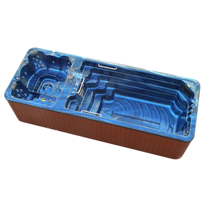 Piscine à nage contre-courant rectangulaire autoportante Balboa, double zone, avec couverture, marchepied, design moderne, massage, drain, villa, 6 m, 49 <span class=keywords><strong>jets</strong></span> - Product Image 2