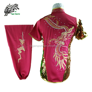 Vêtements <span class=keywords><strong>Tai</strong></span> <span class=keywords><strong>Chi</strong></span> <span class=keywords><strong>Wu</strong></span> Shu de compétition en satin de haute qualité pour la lutte Kung Fu et les arts martiaux - Product Image 3
