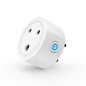 mini smart wifi plug India type d 10A wifi socket outlet enable Amazon alexa google home mobile app indian smart plug