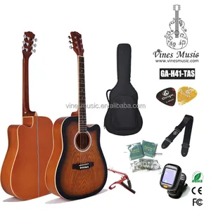 GA-H41-set musical instruments acoustic guitar for beginner guitarra