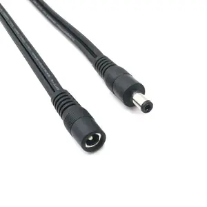 dc插头5.5 2.1男2.1x5.5毫米直流连接器母插孔插座电源扩展充电器电缆电线