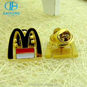 Commercio all'ingrosso su ordine <span class=keywords><strong>M</strong></span> metallo a forma di nome dello smalto pin badge - Product Image 1