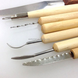 7 unids/<span class=keywords><strong>set</strong></span> de cerámica de arcilla de polímero de escultura mano cincel de carpintería fabricación de herramientas - Product Image 5