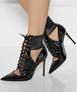 HMP118 nuevo tacón alto <span class=keywords><strong>zapatos</strong></span> de cuero hueco botas <span class=keywords><strong>zapatos</strong></span> para mujeres - Product Image 2
