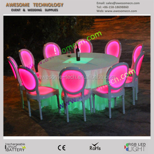 Blanc de mariage chaise longue, Luxe led mariage ronde chaise - Product Image 2
