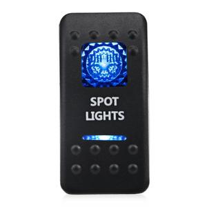 5 pin Zombie đèn Rocker chuyển DC 20A 12V-24V màu xanh LED IP68 đánh giá chu kỳ 10000 cơ khí cuộc sống - Product Image 1